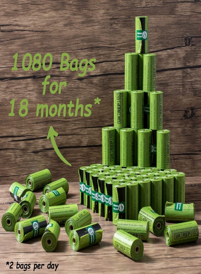 GREENER WALKER أكياس فضلات الكلاب من جرينر ووكر، 1080 كيس فضلات للكلاب، سميكة وقوية للغاية، مانعة للتسرب بنسبة 100% (خضراء) - Image 5
