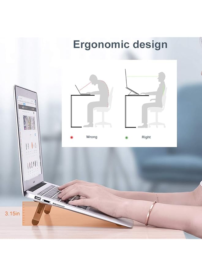 erorex Nediea Laptop Stand For Desk Laptop Cooling Stand Keyboard Riser Ergonomic Laptops Elevator For Desk Laptop Riser Compatible With Macbook Air Pro Dell Hp Lenovo More 10 15.6” Laptops - Image 5