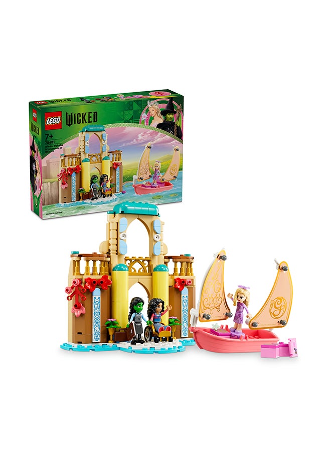 LEGO Wicked Glinda, Elphaba & Nessarose At Shiz University Building Set With Sailing Boat Toy And 3 Mini-Doll Figures, Movie Gift For 7 Plus Year Old Girls & Boys Who Love Doll’S House Playsets (304 Pieces) 75681  - Image 1