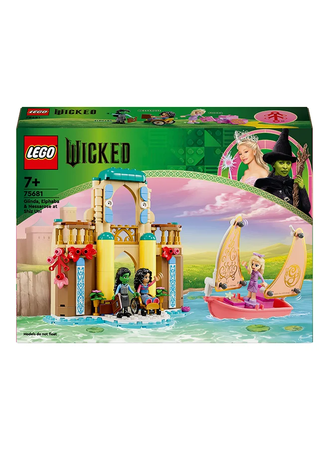 ليغو Wicked Glinda, Elphaba & Nessarose At Shiz University Building Set With Sailing Boat Toy And 3 Mini-Doll Figures, Movie Gift For 7 Plus Year Old Girls & Boys Who Love Doll’S House Playsets (304 Pieces) 75681