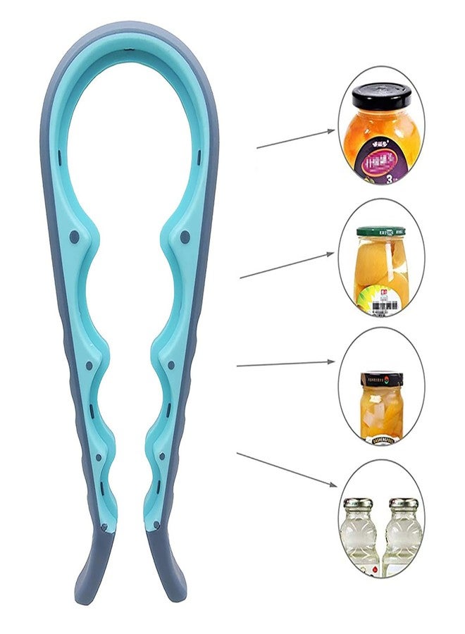 GZLT Jar Opener for Seniors with Arthritis,Jar Opener for Weak Hands,5-in-1 Bottle Opener,4-in-1 Can Opener (A-Blue) - Image 4