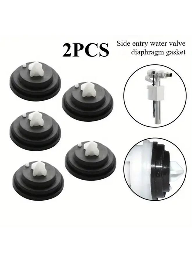 أختام مياه المرحاض من المطاط الأسود 2 قطعة، حشيات الحجاب الحاجز مانعة للتسرب للخزانات ذات الطراز القديم - Image 2