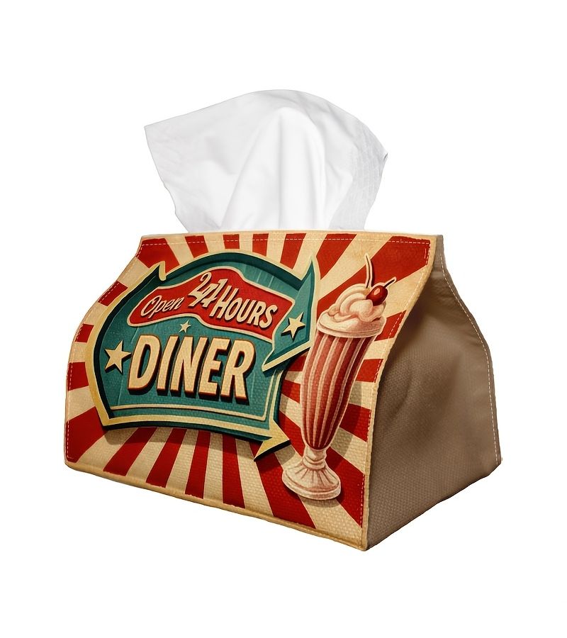 Retro Pop Art Tissue Box Holder Rectangular 9x4.9x6.6 Inch for Home Kitchen Bathroom Decor - Image 3