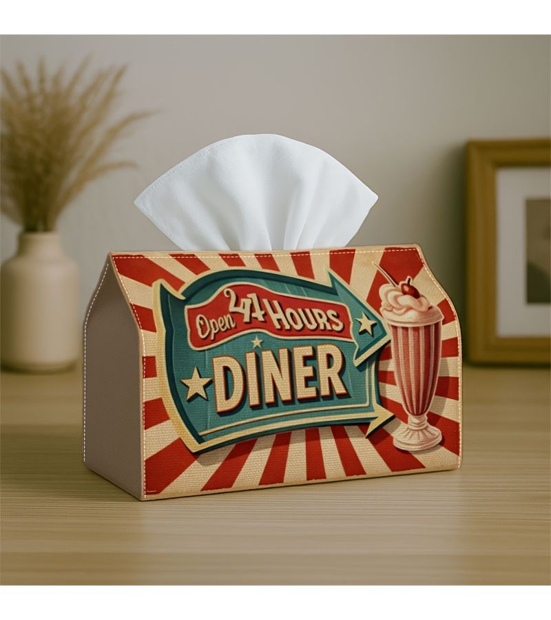 Retro Pop Art Tissue Box Holder Rectangular 9x4.9x6.6 Inch for Home Kitchen Bathroom Decor - Image 5