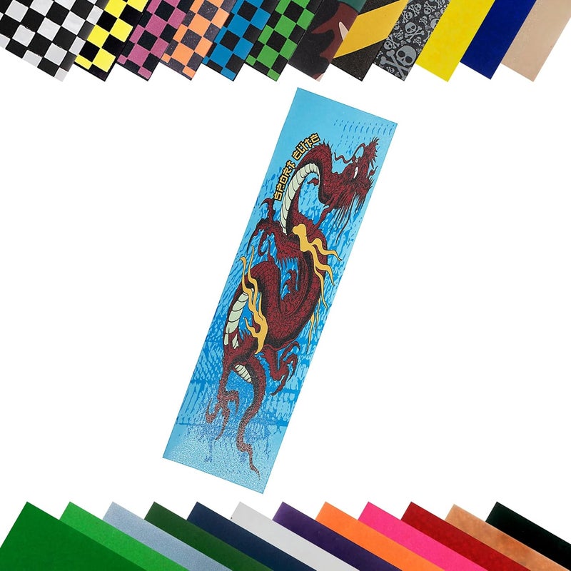 Turbo 9 x 33 Inch Skateboard Grip Tape Sheet Dragon - Image 1