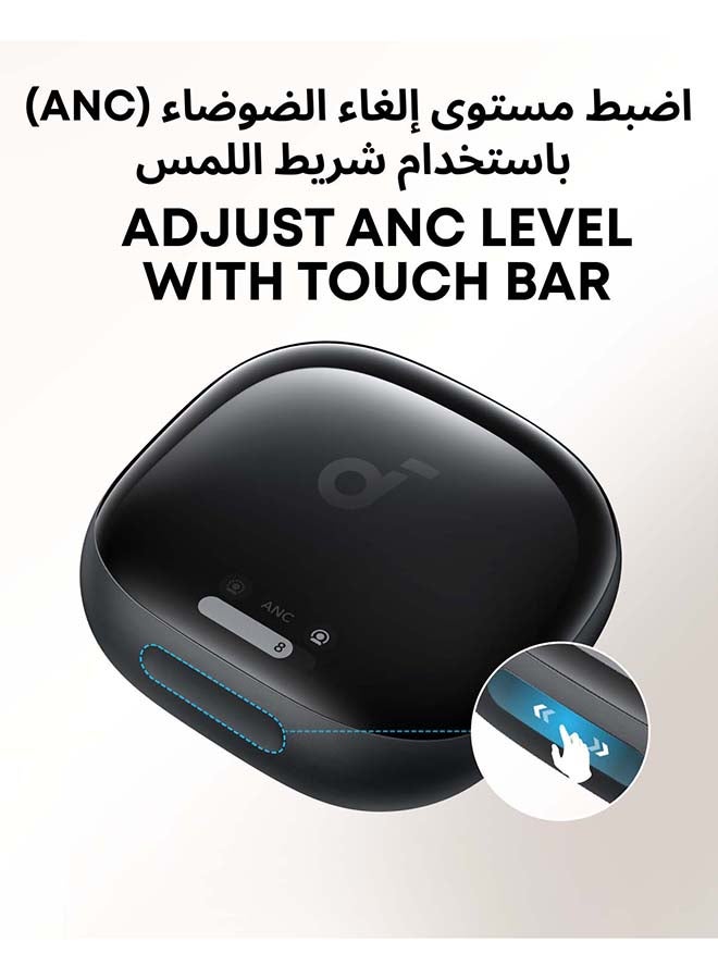 Soundcore Liberty 4 Pro by Anker, Noise Cancelling Wireless Earbuds, 7-Sensor and Real-Time Adaptive Noise Cancelling, 2× Faster Charging, Studio-Level Hi-Fi Music, Clear Calls with 6 Mics And AI - Glossy Black - Image 2