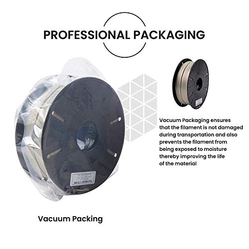 Tesseract Premium PLA + 1.75mm 3D Printing Filament | Dimensional Accuracy +/- 0.03mm | Compatible with Most FDM Printers | 1 KG 3D Printer Filament - PLA Brass (Quantity 1) - Image 5