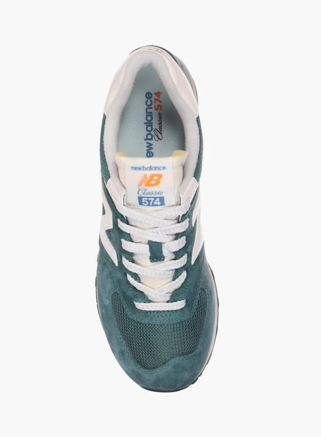 New Balance Men's Logo Detail Sneakers with Lace-Up Closure - 574