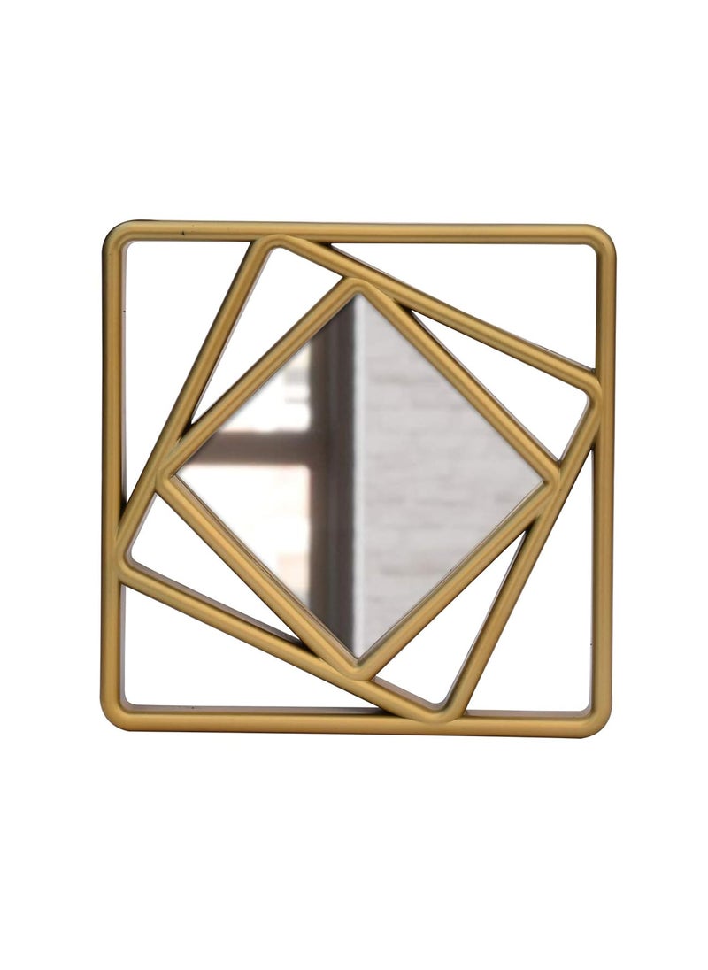 Art Street Art Street Golden Square Shape Decorative Wall Mirror for Home Decoration, Wall Decoration (Size - 10x10 inch)  - Image 3