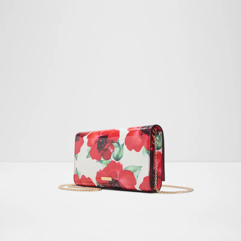 ALDO Women ADORING Floral Printed Structured Leather Clutch