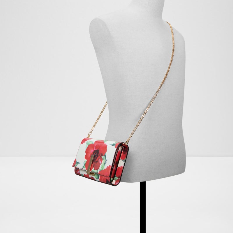 ALDO Women ADORING Floral Printed Structured Leather Clutch - Image 4
