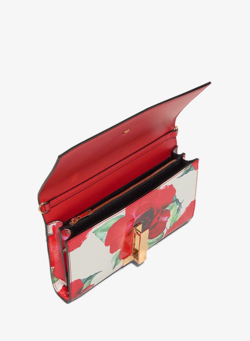 ALDO Women ADORING Floral Printed Structured Leather Clutch - Image 3