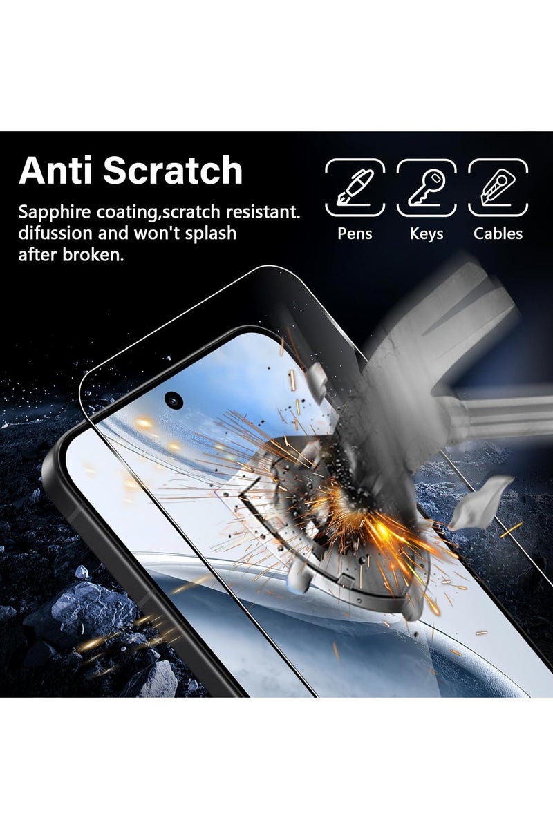 general [2+2 piece set] Screen protector compatible with Vivo X200 FE 5G, with camera lens protector, full coverage 9H tempered glass film, ultra-durable, fingerprint-resistant, bubble-free - Image 2