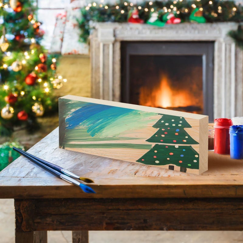 Bright Creations كتل الخشب من برايت كرييشنز - ألواح خشبية للحرف ومشاريع MDF - كتل للنحت وسطح طلاء ناعم - 3 × 10 بوصة، 1 بوصة سمك، عبوة 4 - Image 2