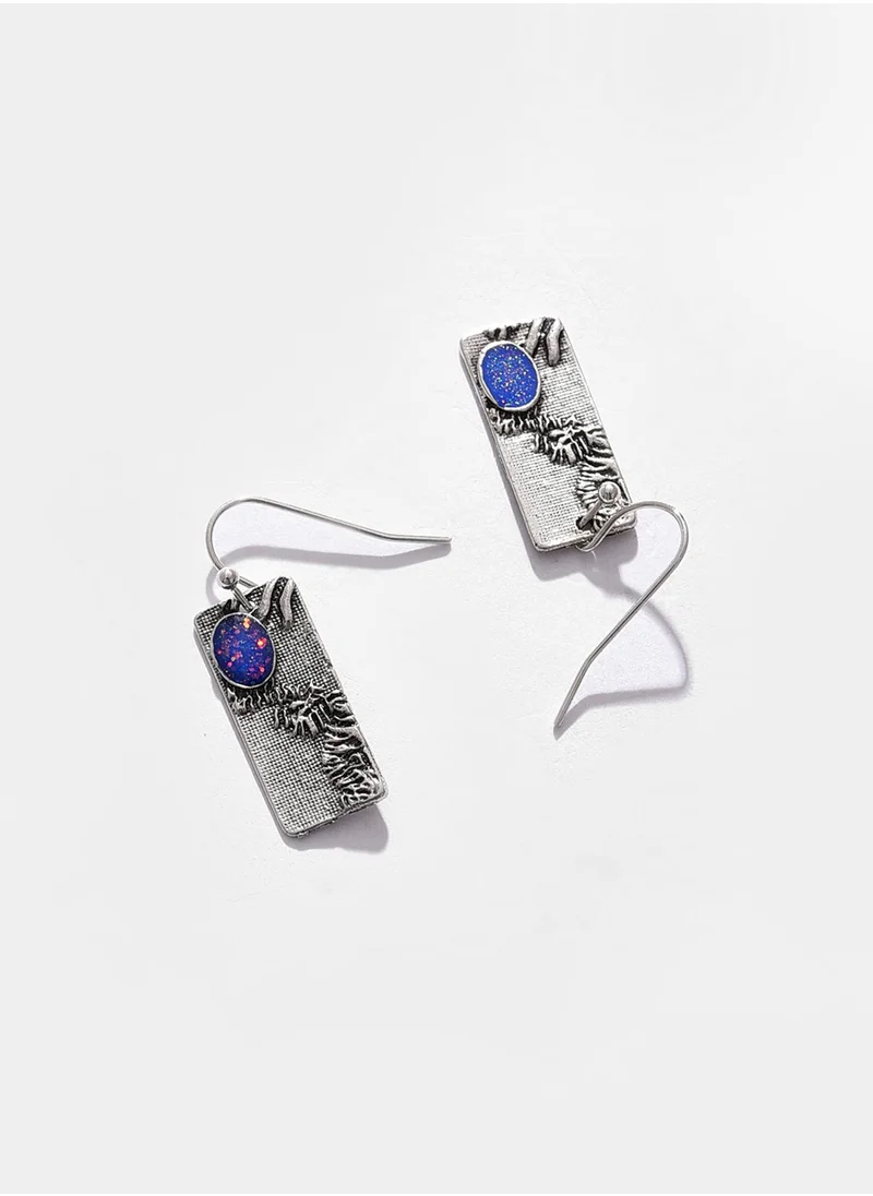 SOHI Oxidised Drop Earrings