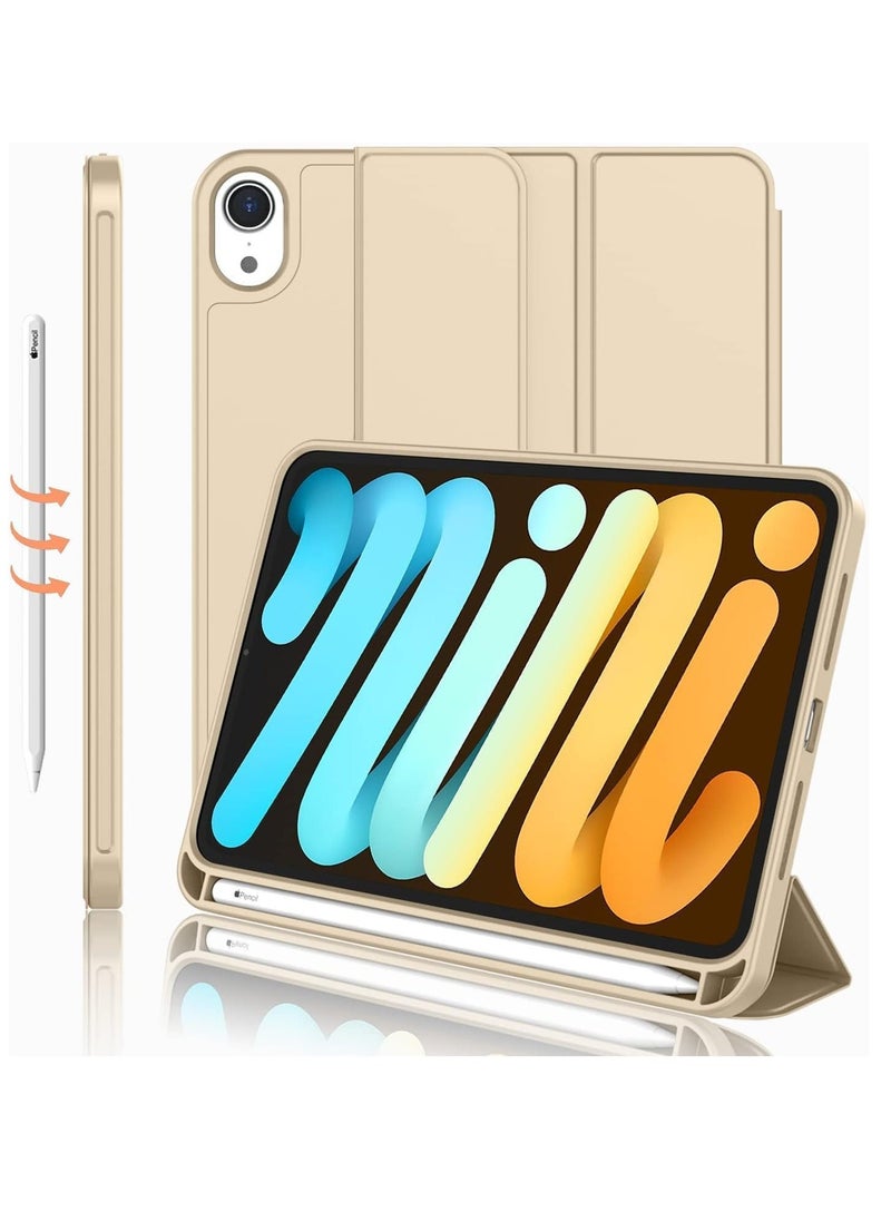 JAJEEK NEW Smart Case with Pencil Holder for iPad Mini 6 – Trifold Stand Smart Case with Soft TPU Back, Auto Wake/Sleep, Dust Proof & Anti-Fingerprint, Heavy Duty Protection - Image 1