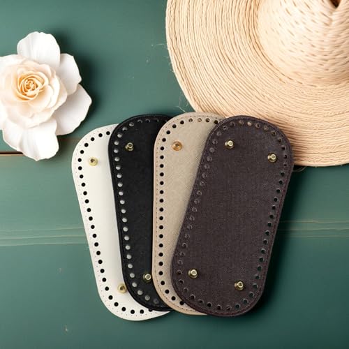 Zbdroxygen 4pcs Bag Base for Bag Making Crochet, Crochet Bag Making Accessories, 22 * 10cm, Leather Base for Crochet Bag, Crochet Bag Base for DIY Bag or Gift - Image 5