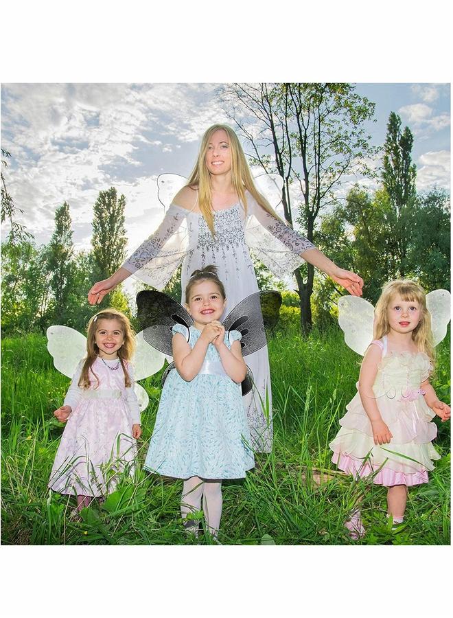 erfly Fairy Wings 2 Pieces Wing Dress Up Costume Accessory for Kids Princess Birthday Party Makeup Play House Show - Image 3
