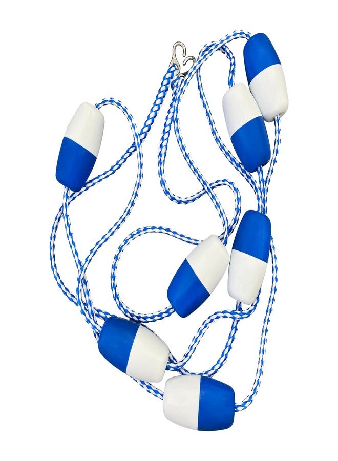 Poolzilla 16ft Swimming Pool Safety Rope and Float Kit Pre-Assembled Shallow End Divider with Stainless Steel Hooks - Image 1