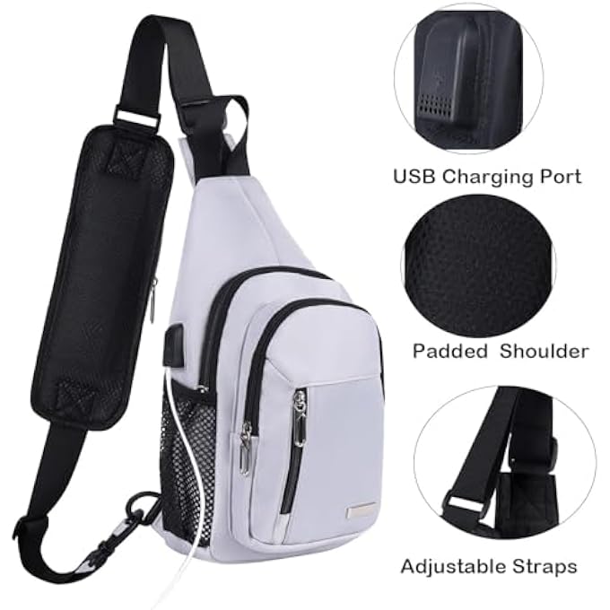 rayihni Waterproof Sling Backpack Crossbody Sling Bag Cross Bag Adjustable Travel Hiking Essentials Casual Daypack Multipurpose Chest Bag Purse for Women Men - Image 2