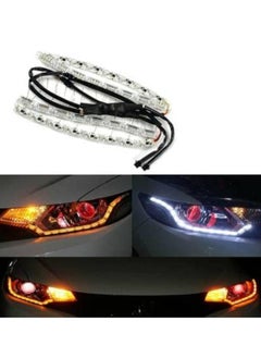 Generic Capital Car Emporium 2x16 LED Car Strip Crystal Style DRL Daytime Running Turn Signal Moving Indicators Light for Automotive Retrofit Led Tubelight  - Image 1