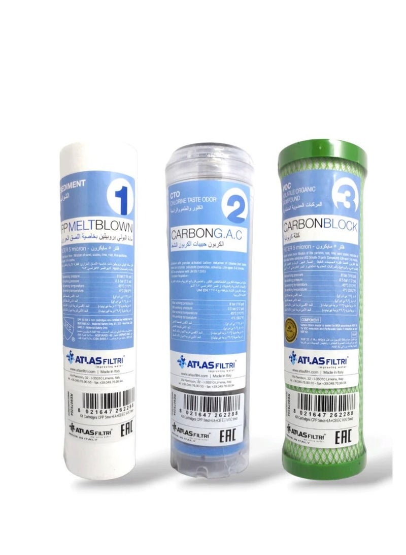ATLAS Set Of 3 Stage Filter Of Domestic Desalination device Fine Quality