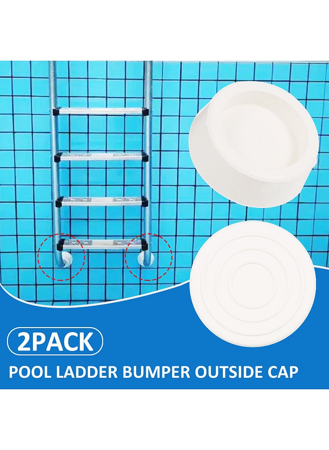 Generic - 2-Pack Outside Pool Ladder Bumpers for Inground Pool ,Pool Ladder Rubber End Caps Fit 1.9'' Standard Swimming Pool Ladder Tubing - Image 1