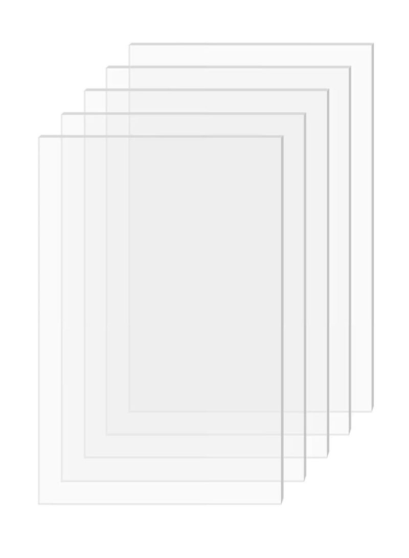 Acrylic Plexiglass Plastic Sheet (2 Piece), 3mm Thick Clear Cast Perspex Panel (18"x24") - Image 1