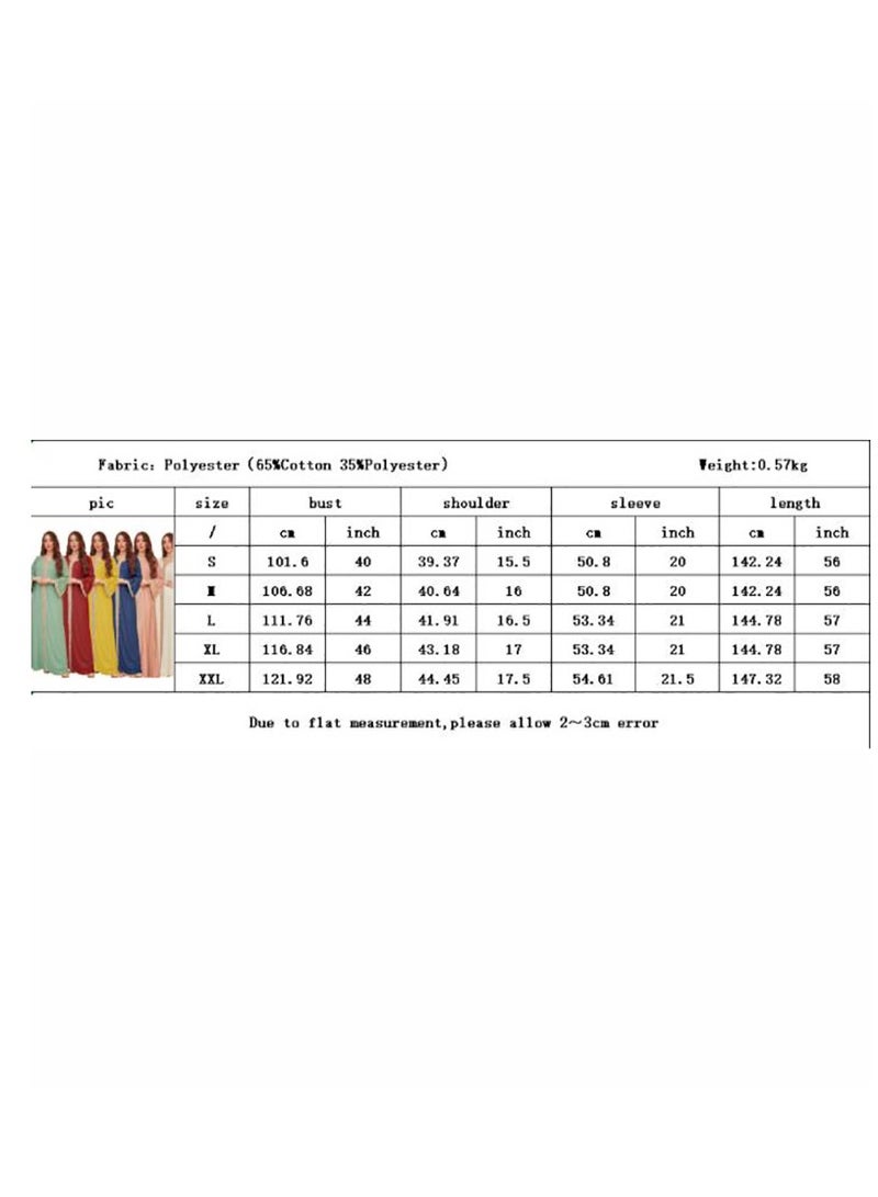 Women's Luxury V-neck Robe Dress Modern Fashion Abaya Middle East Arab Banquet Wedding Party Dress Women's Holiday Clothing Blue  - Image 4