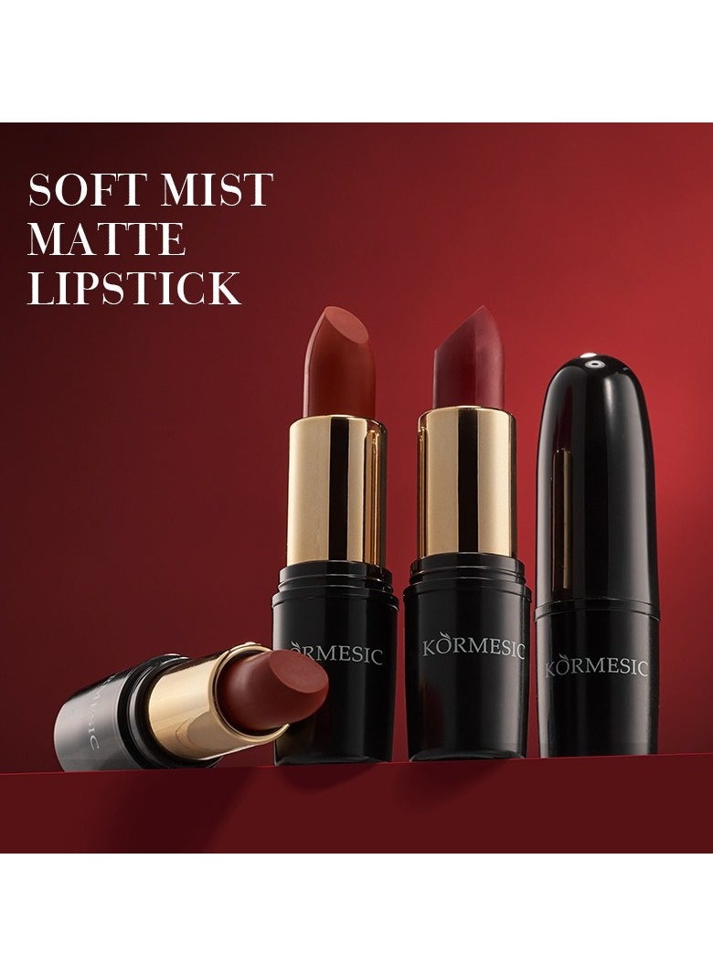 Kormesic 4 Matte Lipstick Set - Rose, Mulberry, Sweet Pumpkin, Cinnamon Oolong 3.8g Each  - Image 2