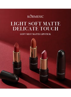 4 Matte Lipstick Set - Rose, Mulberry, Sweet Pumpkin, Cinnamon Oolong 3.8g Each