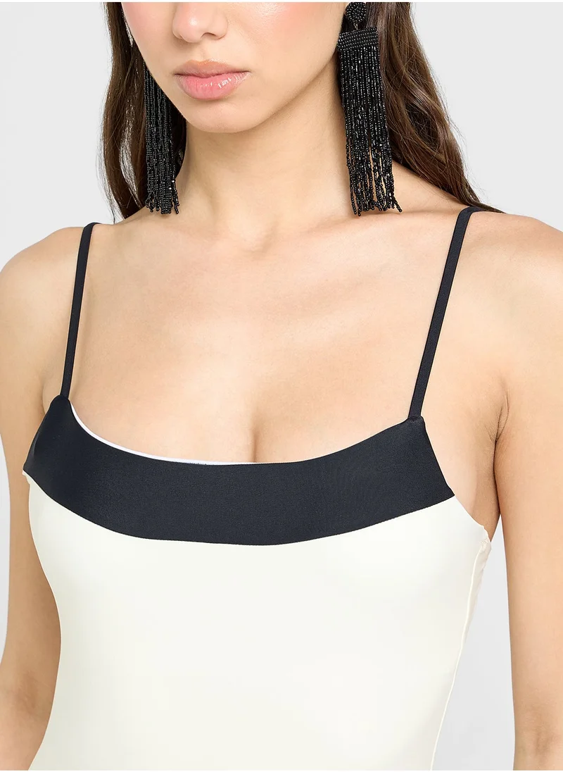 Ginger Strappy Colorblock Swimsuit