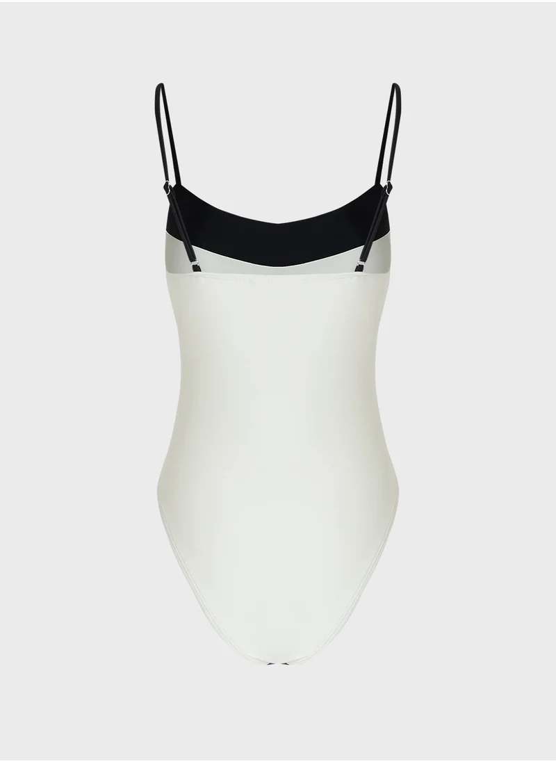 Ginger Strappy Colorblock Swimsuit