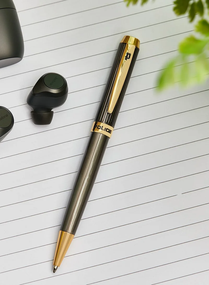 POLICE Trim Brushed Barrel Pen