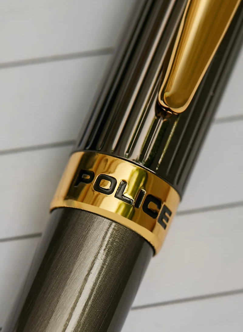 POLICE Trim Brushed Barrel Pen