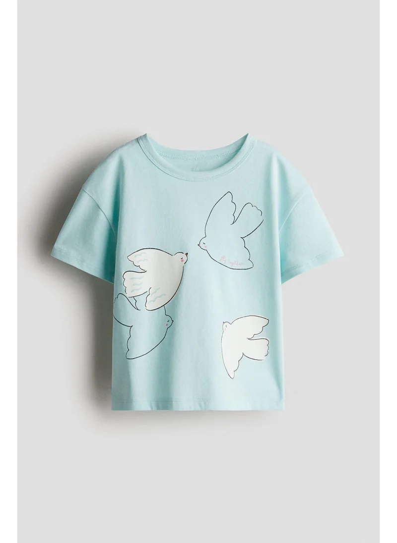 H&M Printed jersey top