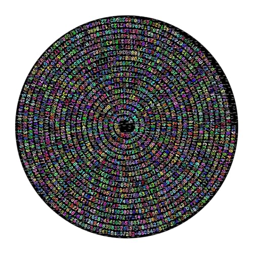 IdeaBazar Pi Day Puzzle for Adults 1000 Pieces Round Rainbow Jigsaw Puzzle Hard Impossible Puzzle by Number - Image 5