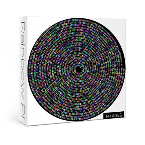 IdeaBazar Pi Day Puzzle for Adults 1000 Pieces Round Rainbow Jigsaw Puzzle Hard Impossible Puzzle by Number - Image 1