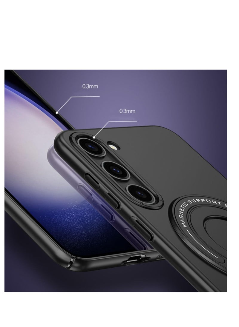 Aookay - Magnetic Case for Samsung Galaxy S24 Ultra with Stand, Compatible with Magsafe,Hard PC Frosted Samsung S24 Ultra Case with Invisible Kickstand, Shockproof Cover for Galaxy S24 Ultra 5g 2024 (Black) - Image 1