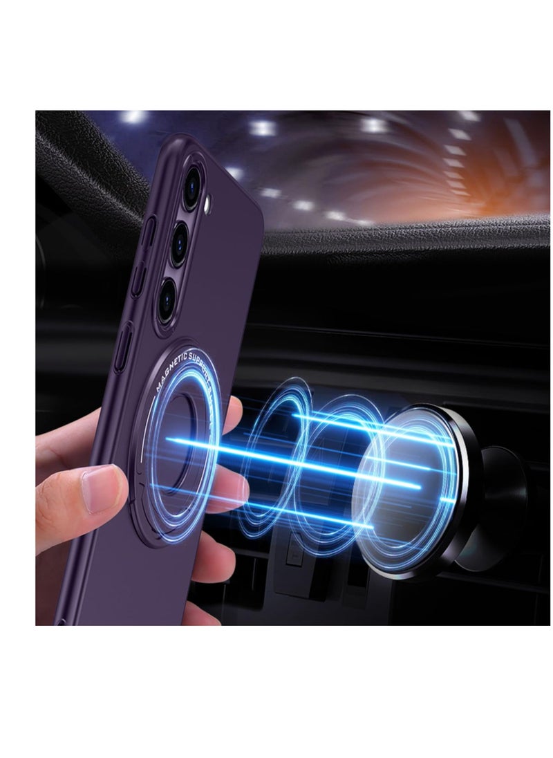 Aookay - Magnetic Case for Samsung Galaxy S24 Ultra with Stand, Compatible with Magsafe,Hard PC Frosted Samsung S24 Ultra Case with Invisible Kickstand, Shockproof Cover for Galaxy S24 Ultra 5g 2024 (Black) - Image 1