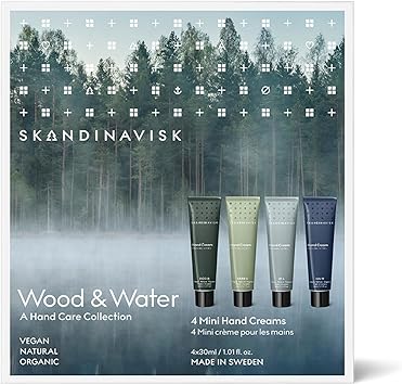 Skandinavisk Wood Water Giftset of 4 Mini Handcreams SKOG Forest FJORD Y Island and HAV Sea Vegan Formula 30 ml x 4 - Image 2