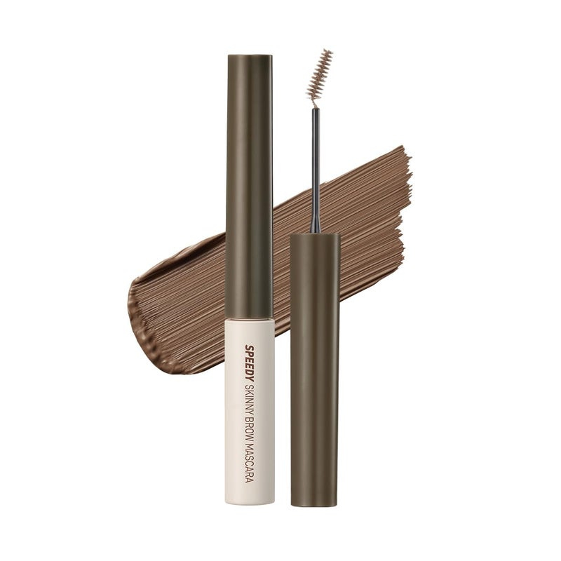 PERIPERA Speedy Skinny Brow Mascara 02 DARK BROWN Tinted Eyebrow Mascara with Slim Precision Brush ClumpFree Natural Brows K Beauty Korean Makeup - Image 3