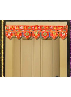 Pride Store Pride Store Handmade Shee Ganesha with Leaf Diwali Decoration Ganesha Bandarwal Hanging Door askhok Patti Design toran bandarwal 92 cm Length Bandarwal Toran Article C  - Image 1