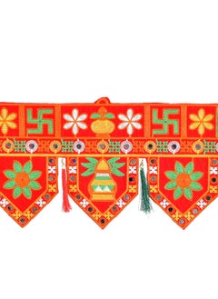 Pride Store Pride Store Handmade Shee Ganesha with Leaf Diwali Decoration Ganesha Bandarwal Hanging Door askhok Patti Design toran bandarwal 92 cm Length Bandarwal Toran Article C  - Image 4