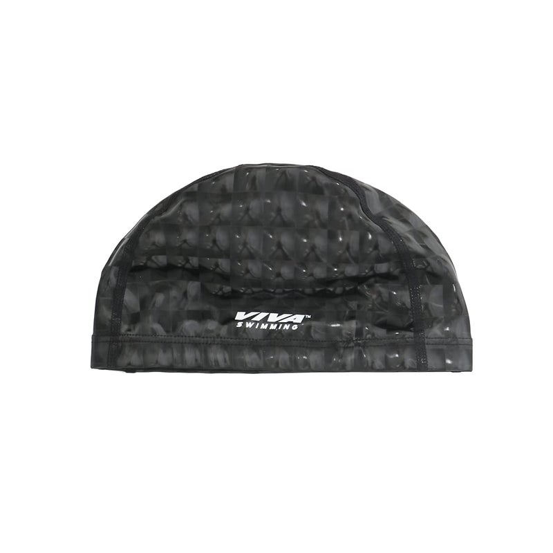 Viva PU 3D Swimming Cap for Boys and Girls (Black) - Image 4