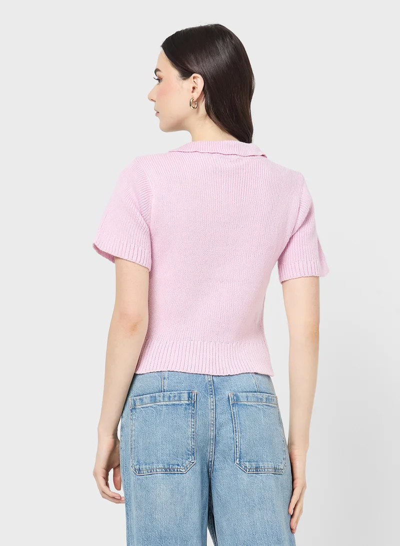 جينجر Fine Knit Bow Tie Detail Cardigan