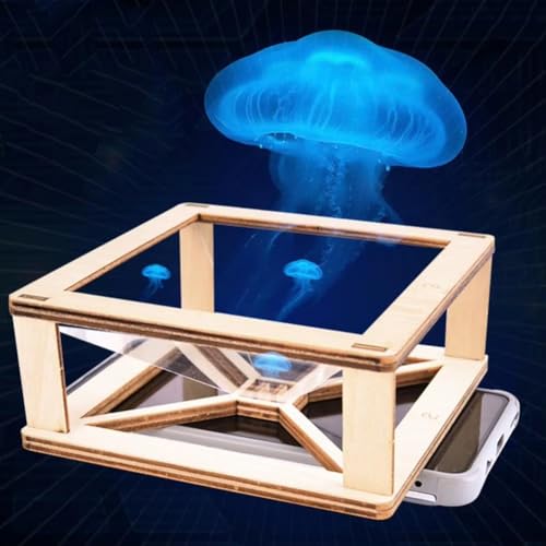 REES52 DIY 3D Holographic Display Mobile Phones Projection Pyramid Hologram Projection Kit for Smartphone Hatsune MV Play Projector - Image 2