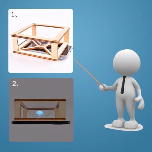 REES52 DIY 3D Holographic Display Mobile Phones Projection Pyramid Hologram Projection Kit for Smartphone Hatsune MV Play Projector - Image 5