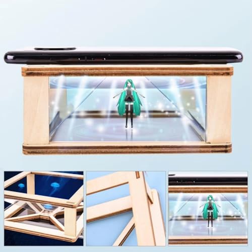 REES52 DIY 3D Holographic Display Mobile Phones Projection Pyramid Hologram Projection Kit for Smartphone Hatsune MV Play Projector - Image 3
