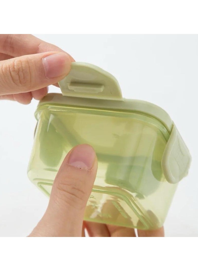 VIO - 6 Piece Plastic Reusable Small Food Storage Containers with Lids for Salad Dressing Container Mini Freshkeeping Box for Adults Kids 60 ML Capacity Multicolor - Image 1